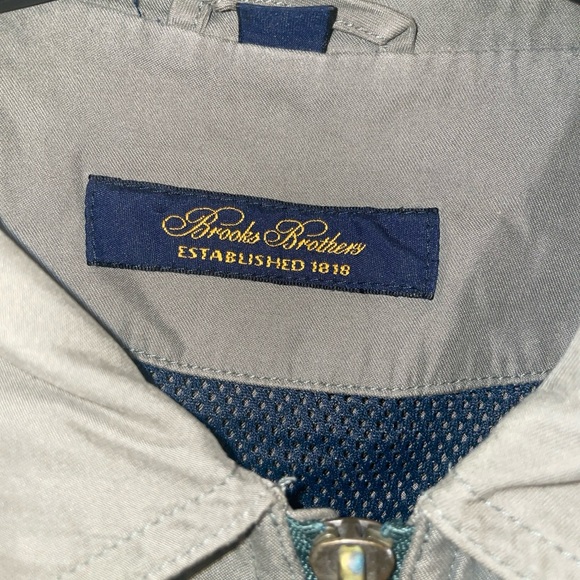 Brooks Brothers Men’s Green Nylon Field Jacket Size Medium Barn Coat - Picture 3 of 6